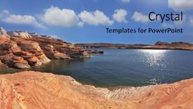  Presentation with heat - Amazing slide deck having photo taken fisheye lens midday heat the artificial lake powell in the red desert of california backdrop and a light blue colored foreground
