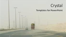  Presentation with storm - Audience pleasing slide set consisting of photo taken near to iraq backdrop and a light gray colored foreground