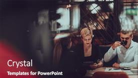  Presentation with new business ideas - Theme with photo-through-the-glass background and a  colored foreground