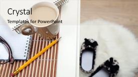  Presentation with still life crucifixion table - Slide deck having photoalbum - still life details cup background and a soft green colored foreground