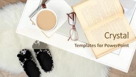  Presentation with coffee cup - Slides enhanced with photoalbum - still life details cup background and a cream colored foreground