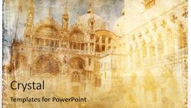  Presentation with venice - Cool new PPT layouts with supermarket - group of girls after shopping backdrop and a gray colored foreground