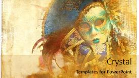  Presentation with venice - Amazing PPT theme having photoalbum - views of venice in vintage backdrop and a gold colored foreground