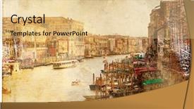  Presentation with venice - Slide deck having photoalbum - views of venice in vintage background and a lemonade colored foreground