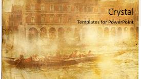  Presentation with venice - Slides having photoalbum - views of venice in vintage background and a yellow colored foreground