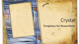  Presentation with vintage paper - Presentation theme featuring photoalbum - vintage paper background with denim background and a lemonade colored foreground