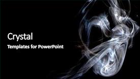  Presentation with smoke cloud - Cool new PPT theme with photograph of a human figure backdrop and a black colored foreground