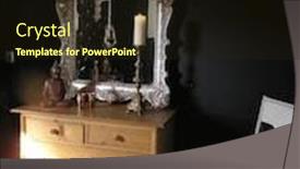  Presentation with photograph - PPT theme with photograph-of-a-mirror background and a wine colored foreground