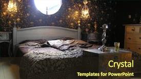  Presentation with classy - Beautiful slide deck featuring bedroom designed according feng shui backdrop and a wine colored foreground