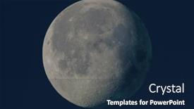  Presentation with lunar moon - Presentation theme having photograph-of-moon background and a navy blue colored foreground