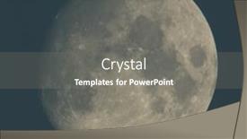  Presentation with lunar moon - Presentation theme having photograph-of-moon background and a gray colored foreground