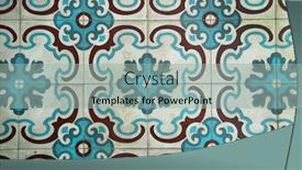  Presentation with photograph - Amazing PPT layouts having photograph-of-traditional-portuguese-tiles backdrop and a mint green colored foreground