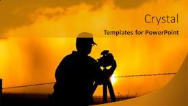  Presentation with thunderstorm - Presentation theme featuring photographer-is-framed-against background and a gold colored foreground