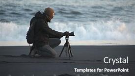  Presentation with sand - Slide deck featuring photographer-on-an-icelandic-black background and a dark gray colored foreground