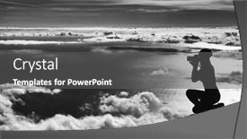  Presentation with volcano - Slide deck with photographer-on-pico-volcano-pico background and a  colored foreground