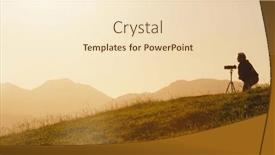  Presentation with green mountains - Theme featuring photographer-on-the-hill-young background and a lemonade colored foreground