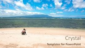  Presentation with shot - Presentation design consisting of photographer-sets-up-a-shot background and a lemonade colored foreground