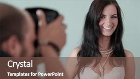  Presentation with shooting - Beautiful presentation design featuring photographer shooting a female photo backdrop and a  colored foreground