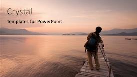  Presentation with shooting - Theme featuring photographer shooting with sunset background and a lemonade colored foreground