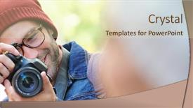  Presentation with street - Cool new presentation with photographer taking picture of girl backdrop and a soft green colored foreground