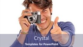  Presentation with marathon hd picture - Amazing presentation theme having photographer-taking-picture-photographer-portrait backdrop and a ocean colored foreground