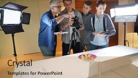  Presentation with student nurse teaching university - Audience pleasing presentation theme consisting of photographer teaching group of students backdrop and a coral colored foreground