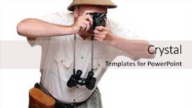  Presentation with tropical - Colorful theme enhanced with photographer-with-camera-dressed backdrop and a soft green colored foreground