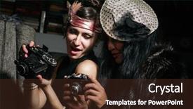  Presentation with software engineering picture - Amazing presentation theme having photographers is taking a picture backdrop and a tawny brown colored foreground