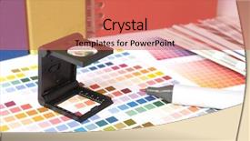  Presentation with abstract water colour - Theme consisting of photographers lupe and colour swatches background and a coral colored foreground