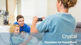  Presentation with baby nurse - Cool new slide set with photographing couple with newborn baby backdrop and a teal colored foreground