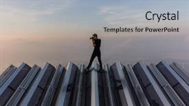  Presentation with purple morning fall - Cool new slides with photographs morning cityscape of shenzhen backdrop and a light blue colored foreground