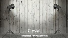  Presentation with old photo - PPT layouts having photography backgrounds - photo studio in old wooden background and a gray colored foreground
