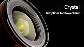  Presentation with lens - Beautiful presentation featuring photography camera shutter - close up of professional lens backdrop and a black colored foreground