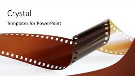  Presentation with old film - PPT layouts featuring photography camera shutter - section of an old roll background and a white colored foreground
