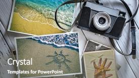  Presentation with camera - Audience pleasing PPT theme consisting of photography concept with old camera backdrop and a gray colored foreground