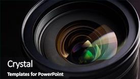  Presentation with art - Slides having photography object and art concept - close up of camera lens background and a black colored foreground