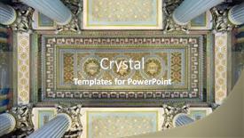  Presentation with mosaic - Audience pleasing presentation design consisting of photography-of-an-old-mosaic backdrop and a coral colored foreground