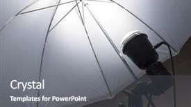  Presentation with reflecting - Presentation theme enhanced with photography set up with umbrella background and a gray colored foreground
