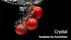  Presentation with water splash - Slides enhanced with photography tomato splash in water background and a black colored foreground