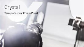  Presentation with lighting - Colorful slide deck enhanced with photograpy-studio-with-ready-lighting backdrop and a lemonade colored foreground