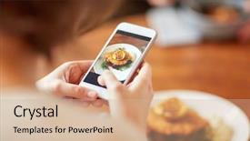  Presentation with food technology - PPT layouts consisting of photos foods - food new nordic cuisine technology background and a coral colored foreground