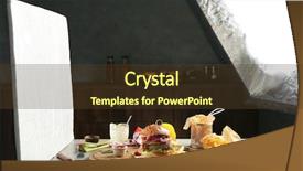  Presentation with lighting - PPT theme featuring photos foods - photo studio with professional lighting background and a tawny brown colored foreground