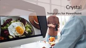  Presentation with modern food - Colorful theme enhanced with photos foods - professional food designer retouching photo backdrop and a soft green colored foreground
