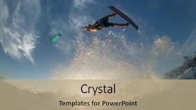  Presentation with waves - Slide deck consisting of photos man among waves quick background and a coral colored foreground