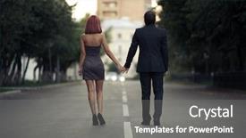  Presentation with romantic birthday couple celebrate - Cool new presentation with photos of couples in love backdrop and a gray colored foreground