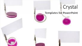 Presentation with paths - Beautiful presentation theme featuring photos of memo cards with clipping paths backdrop and a white colored foreground