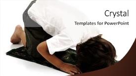  Presentation with muslim - Slides with photos showing the entire prayer background and a white colored foreground