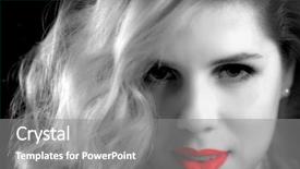  Presentation with hair color - Slide set with photos with red color accent background and a gray colored foreground