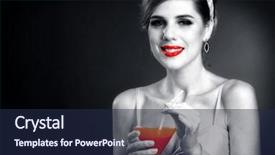  Presentation with whats next in red color on black board - Slide deck featuring photos with red color accent background and a navy blue colored foreground