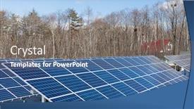  Presentation with photovoltaic - Beautiful PPT theme featuring  backdrop and a  colored foreground